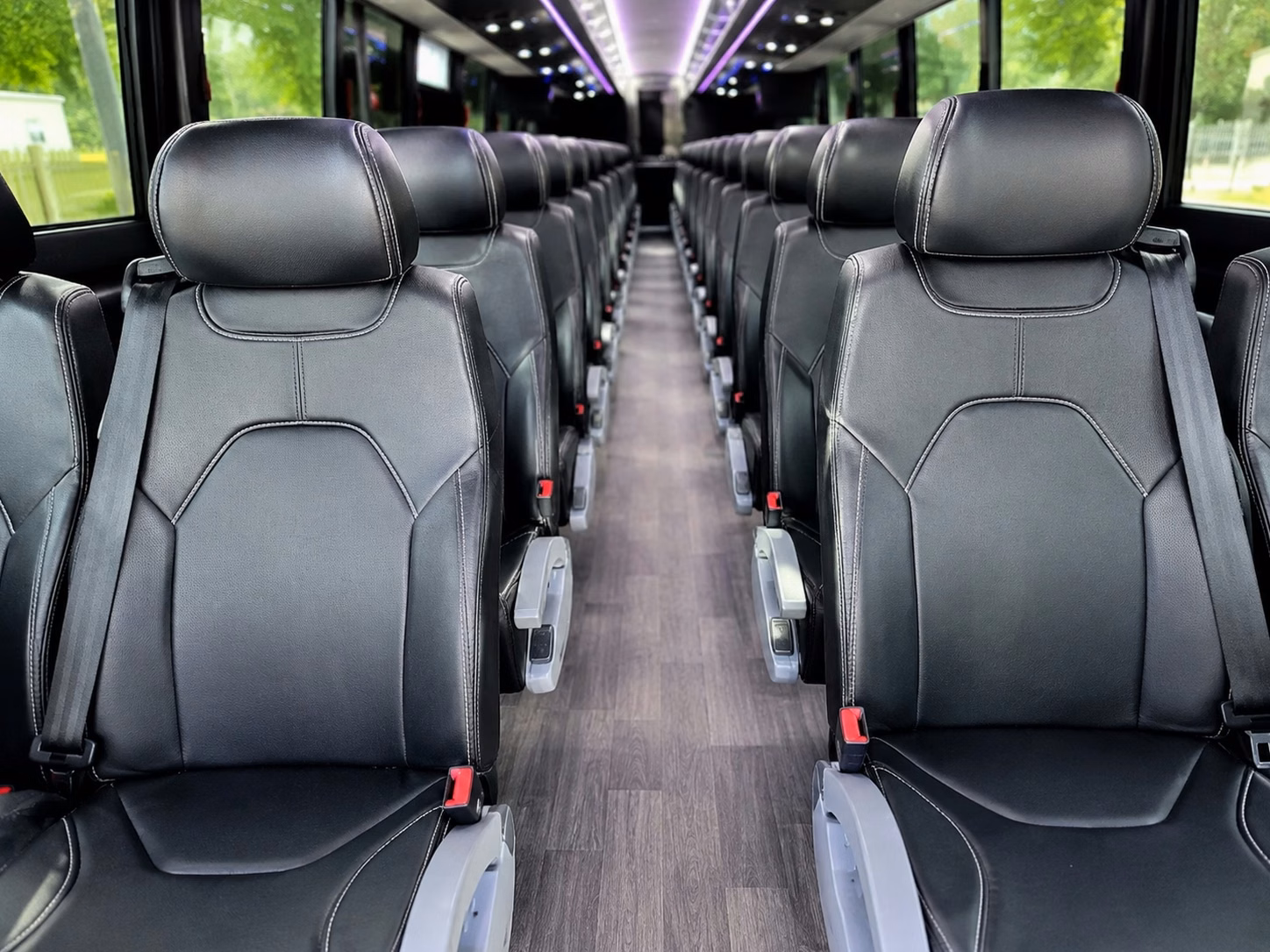 56 passenger charter bus interior