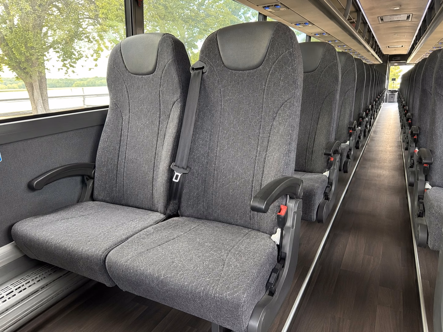 glendale charter bus rental interior